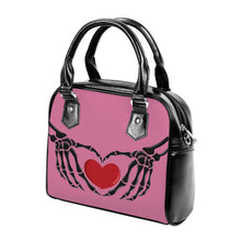 Load image into Gallery viewer, Ti Amo I love you  - Exclusive Brand  - Charm - Skeleton Hands with Heart - Shoulder Handbag
