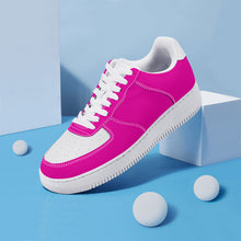 Load image into Gallery viewer, Ti Amo I love you - Exclusive Brand  - Hollywood Cerise &amp; White - Low Top Unisex Sneakers
