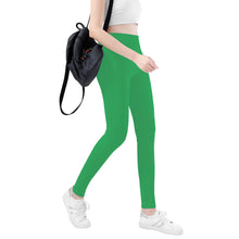 Load image into Gallery viewer, Ti Amo I love you - Exclusive Brand  - Asada Green - White Daisy -  Yoga Leggings
