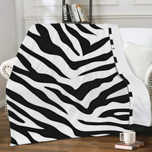 Load image into Gallery viewer, Ti Amo I love you - Exclusive Brands - Black &amp; White - Zebra - Micro Fleece Blankets
