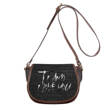 Load image into Gallery viewer, Ti Amo I love you - Exclusive Brand - Black Brick Graffiti Lettering -  Saddle Bag
