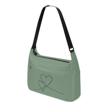 Load image into Gallery viewer, Ti Amo I love you - Exclusive Brand - Spanish Green - Double Script Heart - Journey Computer Shoulder Bag
