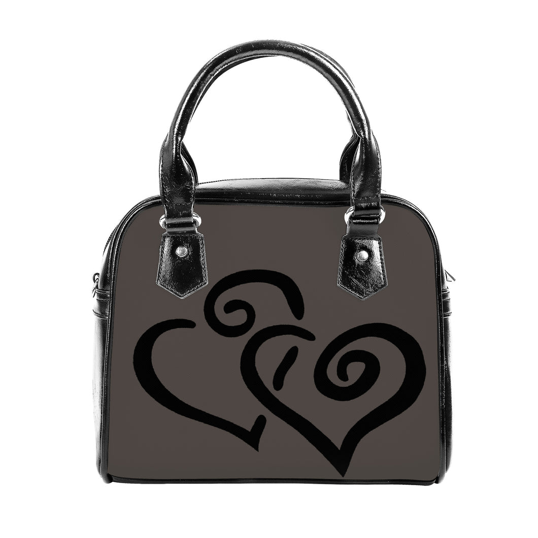 Ti Amo I love you - Exclusive Brand - Quartz - Double Black Heart -  Shoulder Handbag